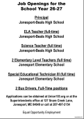Photo: Job openings for 2026-27 school year